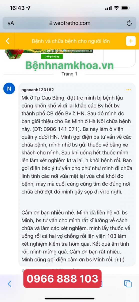 Phàn hổi kết quả chữa bệnh lậu bằng đông y 3 Phàn hổi kết quả chữa bệnh lậu bằng đông y 4